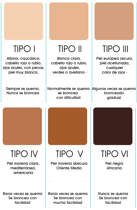 tipos de piel